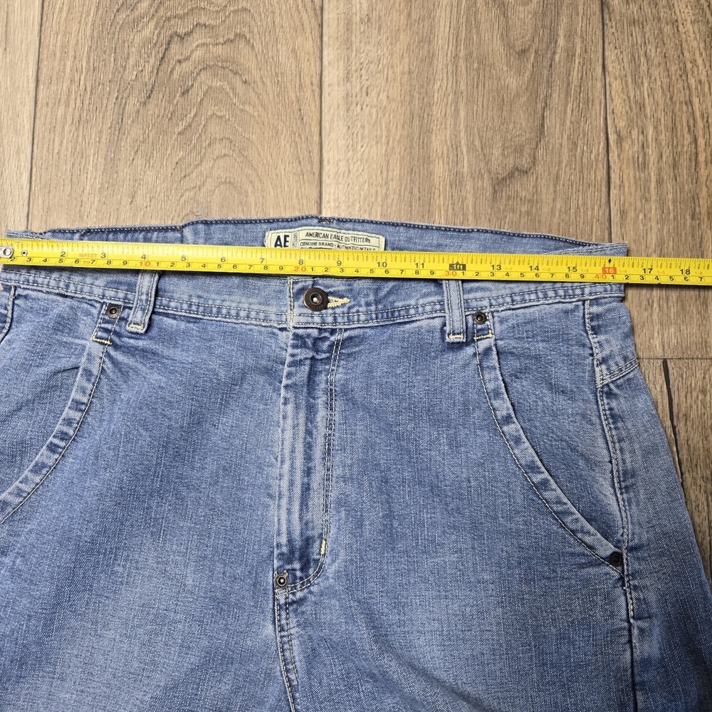 American Eagle Men's Fit 33x32 Blue Straight Leg Denim Pants 100% Cotton - Picture 6 of 14